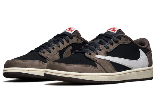 Travis Scott x Air Jordan 1 Retro Low OG 'Mocha' - Black/Sail-Dark Mocha - CQ4277-001